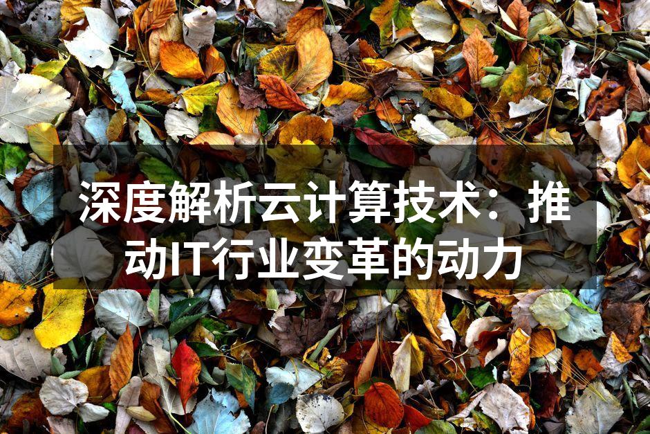 深度解析云计算技术：推动IT行业变革的动